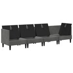 vidaXL Ensemble de meubles pour le salon 4 Pièces Gris foncé Velours