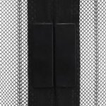 vidaXL Rideaux de porte anti-insectes 2 Pièces et aimants noir 220x130 cm