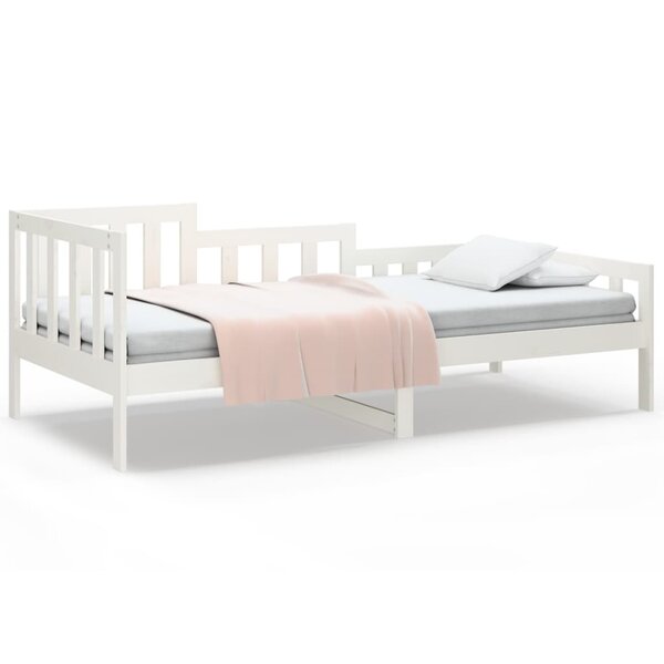 vidaXL Lit de jour Blanc 90x190 cm Bois de pin massif
