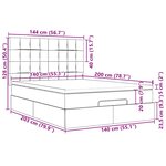 VidaXL Cadre de lit ottoman avec matelas rose 140x200 cm velours