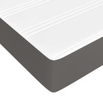 vidaXL Sommier à lattes de lit avec matelas Gris 90x190 cm Similicuir