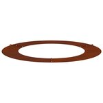 vidaXL adapté pour anneau d'arbre plat Marron Ø60 / 90 cm Acier patiné