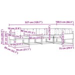 vidaXL Ensemble de canapés d'extérieur 5 pc Naturel et Beige