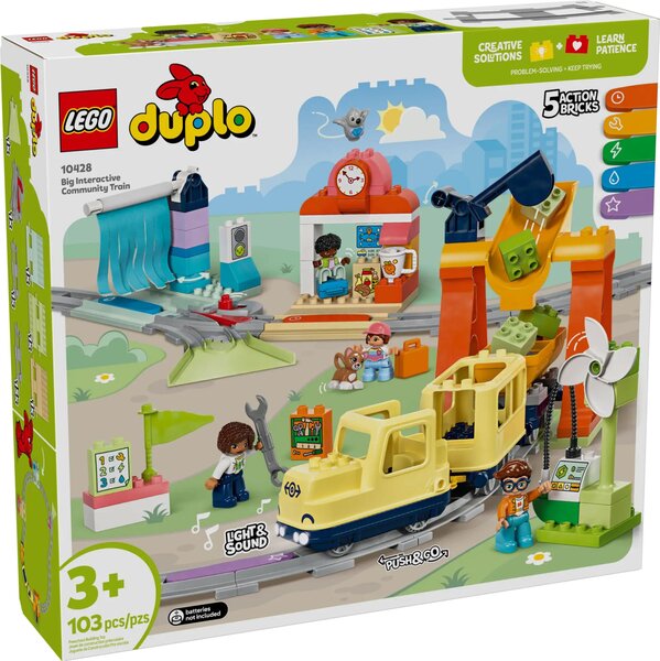 LEGO DUPLO - Grand Train Communautaire Interactif 10428 pour Enfants