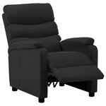 vidaXL Fauteuil inclinable Noir Similicuir