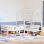 vidaXL Ensemble de lit et de banc avec toit sans matelas 100x200 cm