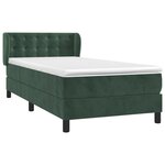 vidaXL Sommier à lattes de lit avec matelas Vert foncé 100x200 cm