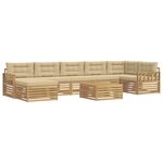 vidaXL Ensemble de canapés d'extérieur 8 pc Blanc et Beige