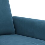 vidaXL Ensemble de canapés 3 Pièces avec coussins Bleu Velours