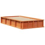 vidaXL Cadre de lit avec stockage Marron cire 90 x 190 cm Bois massif