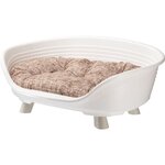 Corbeille chat ou chien Throne 6 avec coussin relax - Blanc
