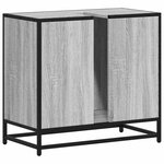vidaXL Armoire de lavabo de salle de bain sonoma gris 65x33x60 cm