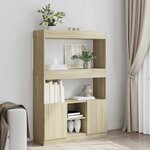vidaXL Buffet haut chêne sonoma 92x33x140 cm bois d'ingénierie