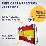 Best Sporting 11053-11062 - But de football 213 x 152 x 76 cm en noir avec cible de tir "Espagne"