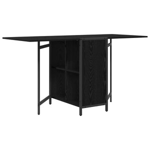 vidaXL Table à dîner 144 x 60 x 75 cm Bois d'ingénierie Chêne noir