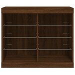 vidaXL Buffet avec lumières LED chêne marron 81x37x67 cm