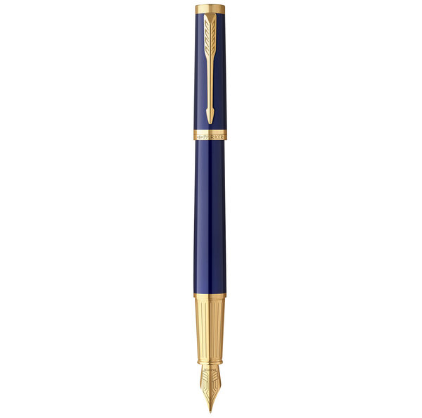 Stylo plume PARKER INGENUITY  Bleu  Finition dorée  Plume Moyenne  cartouche d'encre noire  coffret cadeau