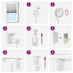 vidaXL Store plissé gris clair 70x150 cm largeur du tissu 69 4 cm