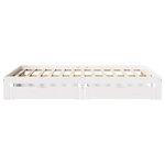 vidaXL Cadre de lit avec tiroirs sans matelas blanc 135x190 cm