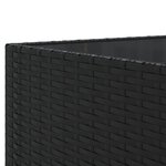 vidaXL Salon de jardin 8 Pièces avec coussins noir résine tressée