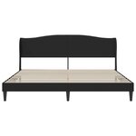 vidaXL Cadre de lit avec tête de lit Noir 200 x 200 cm Simili cuir