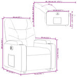 vidaXL Fauteuil inclinable électrique gris similicuir