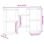vidaXL Étagère murale chêne artisanal 96x18x60 cm bois d'ingénierie