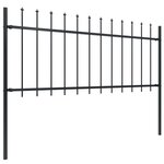 vidaXL Clôture de jardin avec dessus en lance Acier 6 8x0 8 m Noir