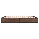 vidaXL Cadre de lit sans matelas chêne marron 200x200 cm