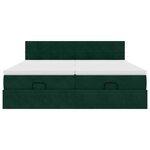 VidaXL Cadre de lit ottoman avec matelas vert foncé 180x200cm velours