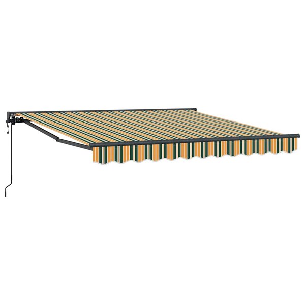 vidaXL Cadre d'auvent Vert et jaune 350 x 250 cm