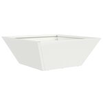 vidaXL Jardinière Bol De Jardin Blanche 40x40x15 cm En Acier