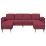 vidaXL Canapé de salon 3 Pièces Bordeaux 250 x 188 x 76 cm Polyester