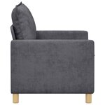 vidaXL Canapé Gris foncé 126 x 81 x 87 5 cm Polyester