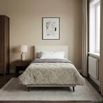 vidaXL Duvet complet toute l'année Matelassé Gris clair 135 x 200 cm