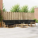 vidaXL Ensemble de canapés d'extérieur 8 pc Blanc et noir