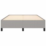 vidaXL Cadre de lit sans matelas gris clair 140x190 cm tissu