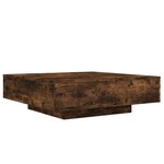 vidaXL Table basse chêne fumé 100x100x31 cm bois d'ingénierie