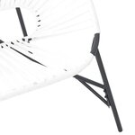 vidaXL Lot de 3 Chaise de jardin noir et blanc résine tressée