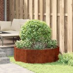 vidaXL Jardinière Rouillé 120 x 120 x 35 cm