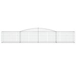 vidaXL Paniers à gabions arqués 7 Pièces 400x50x60/80 cm Fer galvanisé