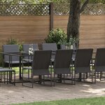 Ensemble de jardin pour manger de 16 pièces avec des coussins en acier et en textilène