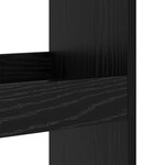 vidaXL Table de Bar avec Rangement Chêne Noir 60x60x102 cm Bois d'Ingénierie