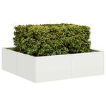 vidaXL Jardinière blanc 100x100x30 cm acier