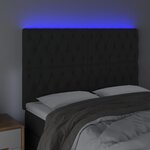 vidaXL Tête de lit à LED Noir 160x7x118/128 cm Velours