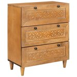 vidaXL Buffet 2 Pièces Marron 60 x 33 x 75 cm bois de manguier massif