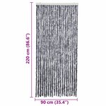 vidaXL Moustiquaire Argenté 90x220 cm Chenille