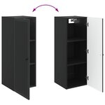 vidaXL Armoire Murale Noir 33 x 34 5 x 90 cm Bois d'ingénierie