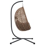 vidaXL Chaise suspendue Café 104 x 100 x 191 cm polyrotin
