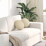 vidaXL Coussins de siège 2 Pièces Crème Ø30 x 13 cm tissu